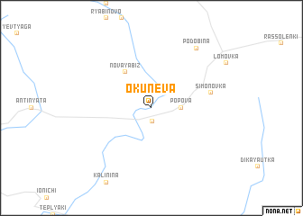 map of Okunëva