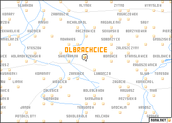 map of Olbrachcice