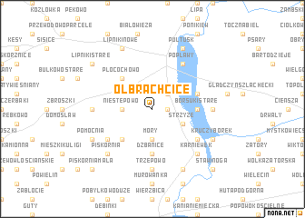 map of Olbrachcice