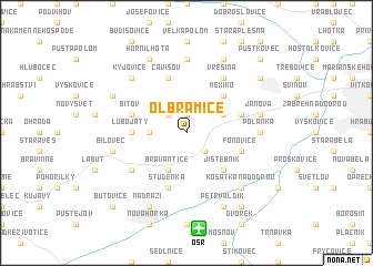 map of Olbramice