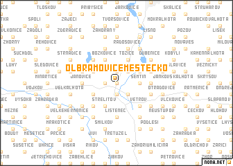 map of Olbramovice Městečko