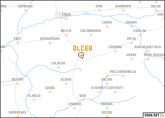 map of Olcea