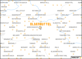 map of Oldenbüttel