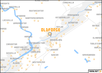 map of Old Forge
