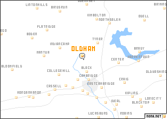 map of Oldham