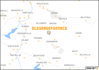 map of Old Shade Furnace