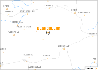 map of Old Woollam
