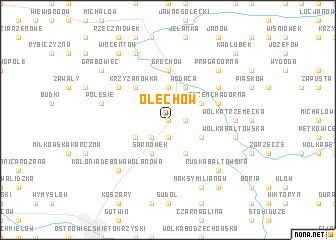 map of Olechów