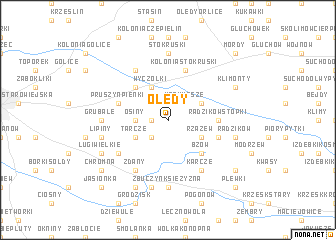 map of Olędy
