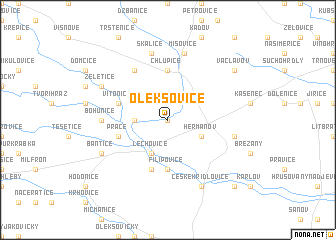 map of Oleksovice