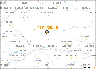 map of Oleksówka