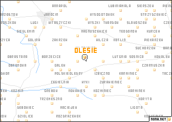 map of Olesie