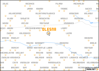 map of Olešná