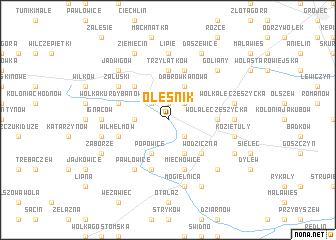 map of Oleśnik