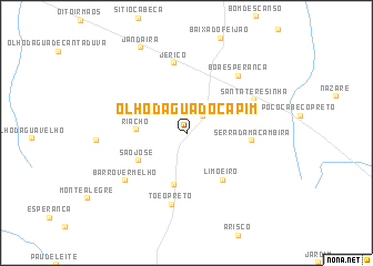 map of Ôlho dʼAgua do Capim