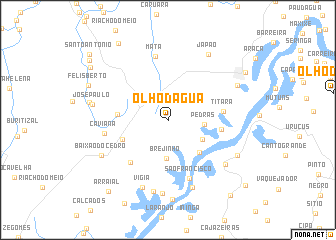map of Olho-dʼÁgua