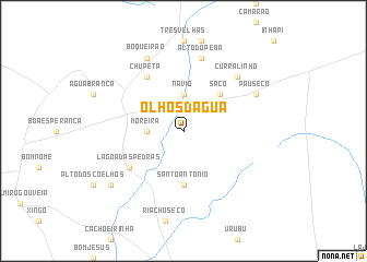 map of Olhos dʼÁgua