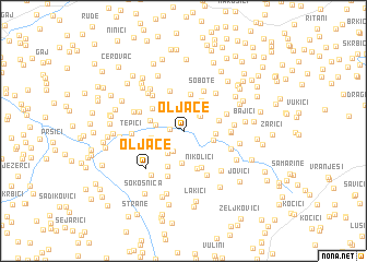 map of Oljače