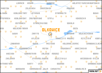 map of Olkowice