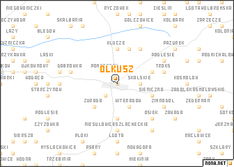 map of Olkusz