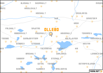 map of Öllebo