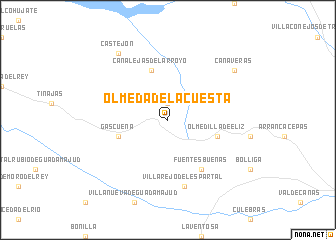 map of Olmeda de la Cuesta