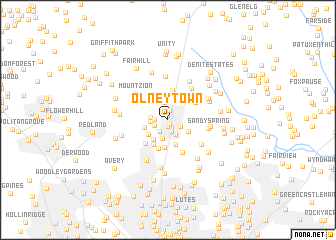 map of Olney Town