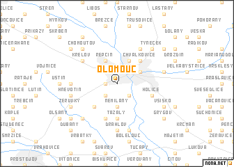 map of Olomouc