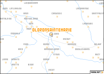 map of Oloron-Sainte-Marie