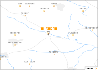 map of Olʼshana