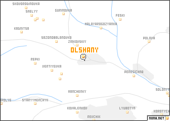 map of Olʼshany