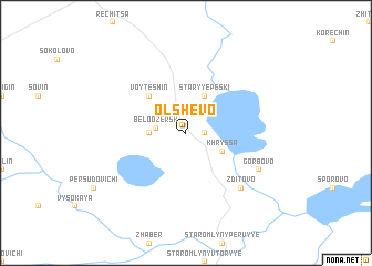 map of Olʼshëvo