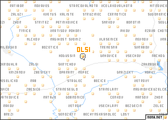 map of Olší
