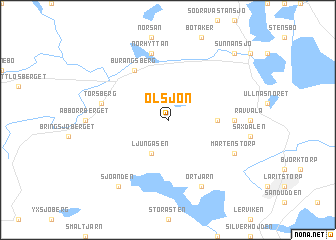 map of Olsjön