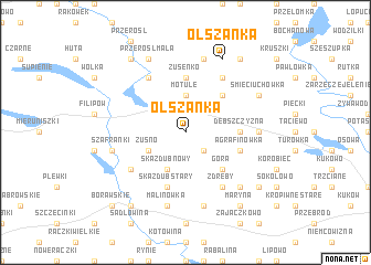 map of Olszanka