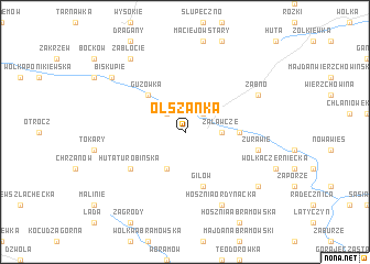 map of Olszanka