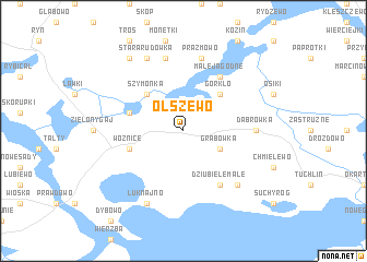 map of Olszewo