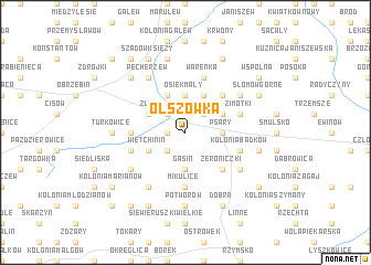 map of Olszówka