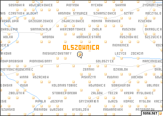 map of Olszownica