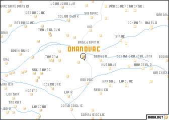 map of Omanovac