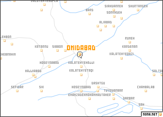 map of Omīdābād