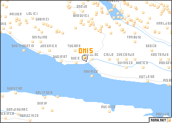 map of Omiš