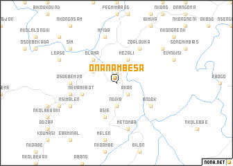 map of Onana Mbesa