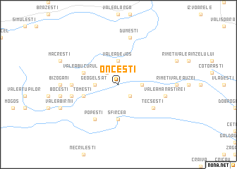 map of Onceşti