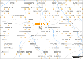 map of Onceşti