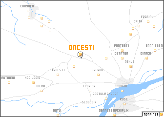 map of Onceşti