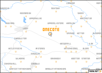 map of Onecote