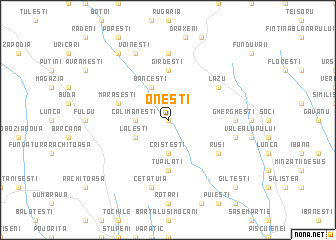 map of Oneşti