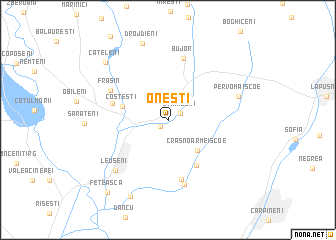 map of Oneşti