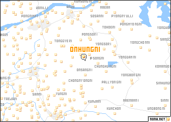 map of Onhŭng-ni